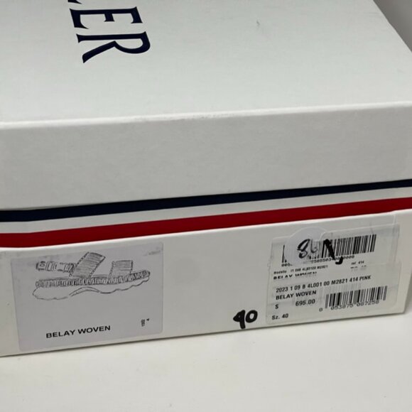 Moncler | Belay Woven Open Toe Sandals in Pink - Picture 4 of 5